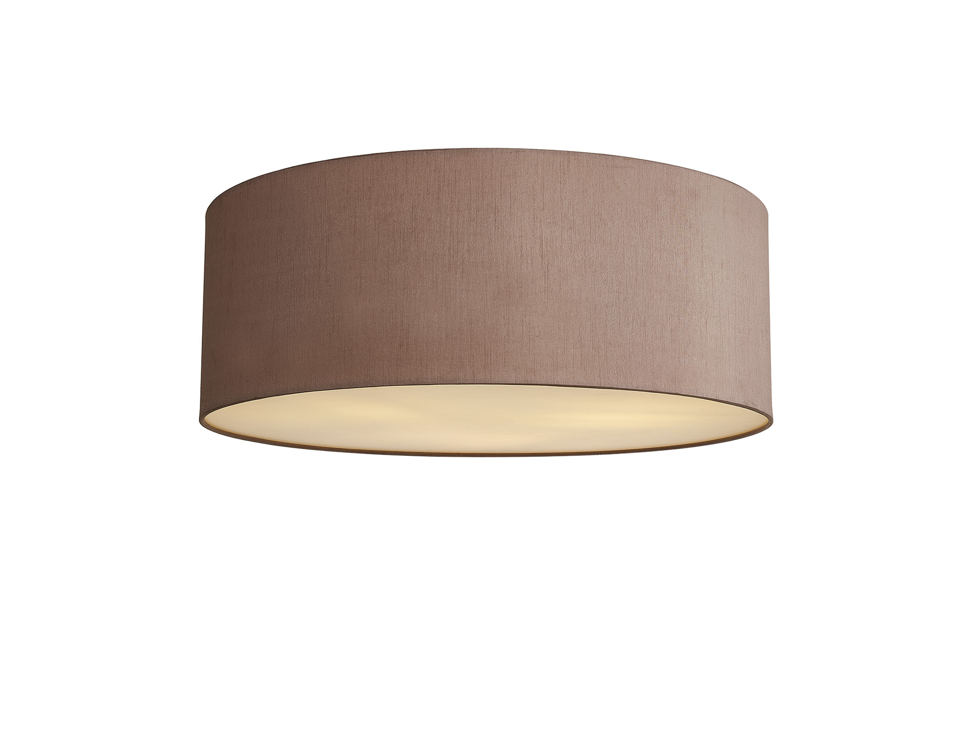 DK0620  Baymont 60cm Flush 3 Light Taupe/Halo Gold, Frosted Diffuser